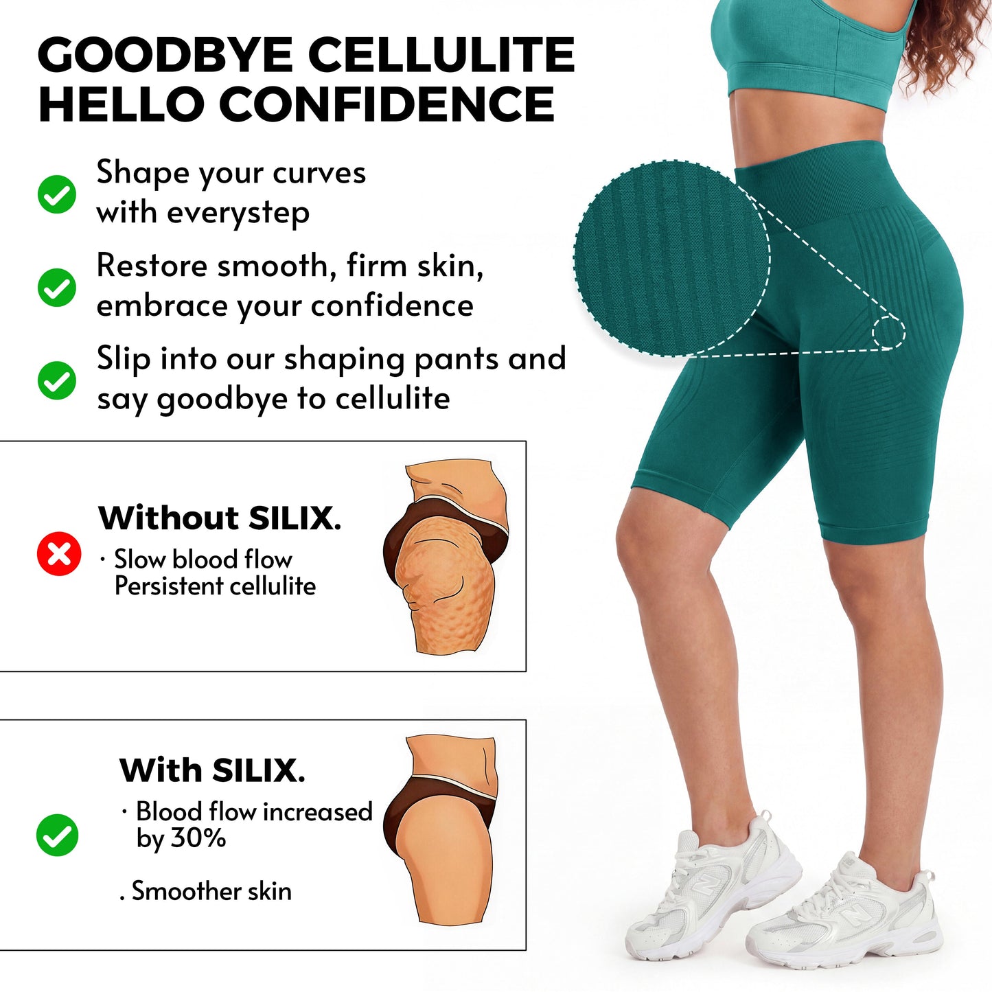 3D Anti-Cellulite Short Leggings