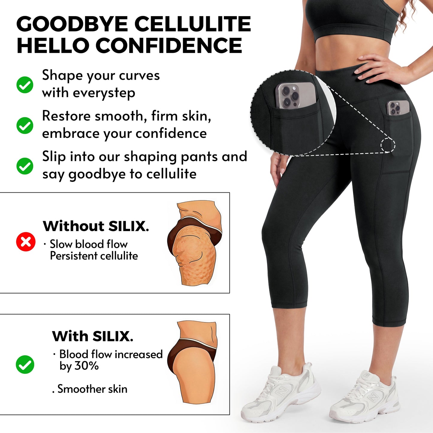 Butt-Lifting Tummy Control Pocket Capris
