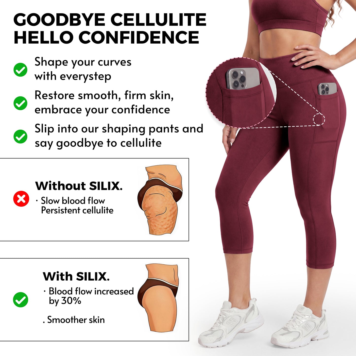Butt-Lifting Tummy Control Pocket Capris