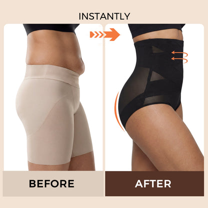 High-Waist Tummy Control Shaper – 360° Compression & Booty Lifter