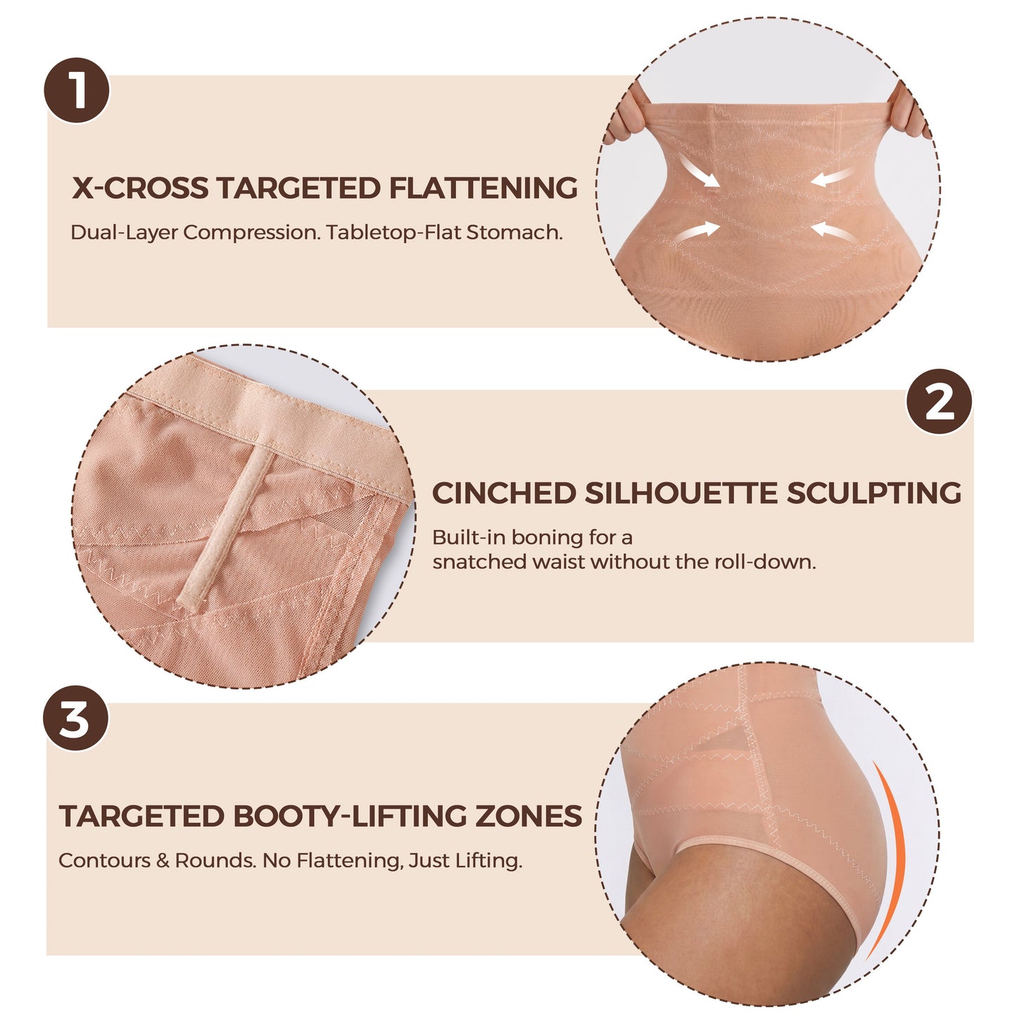 High-Waist Tummy Control Shaper – 360° Compression & Booty Lifter