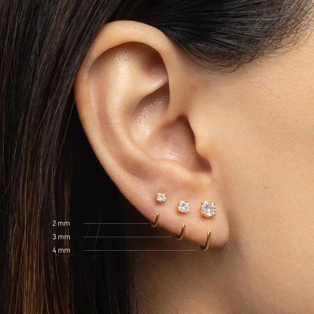 Stay Close Moissanite Hoops - 3mm