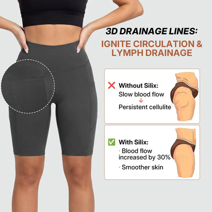Pocket 3D Anti-Cellulite Sculpting Short Leggings