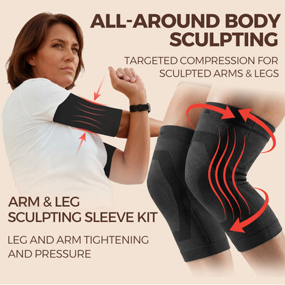 3D Compression Ultimate Smooth 2-Piece Set: Arms & Knees