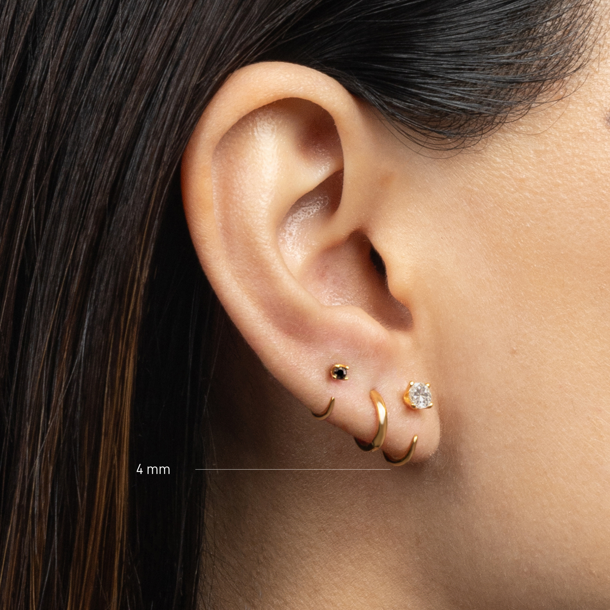 Stay Close Moissanite Hoops - 4mm