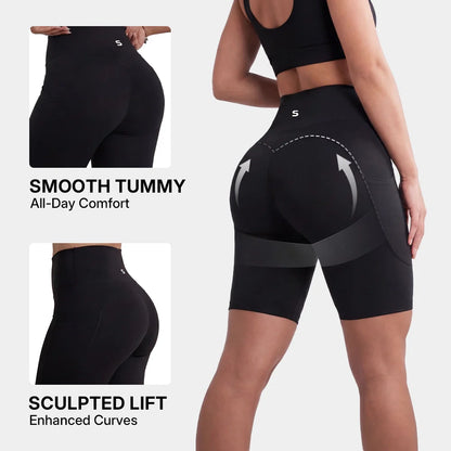Pocket 3D Anti-Cellulite Sculpting Short Leggings