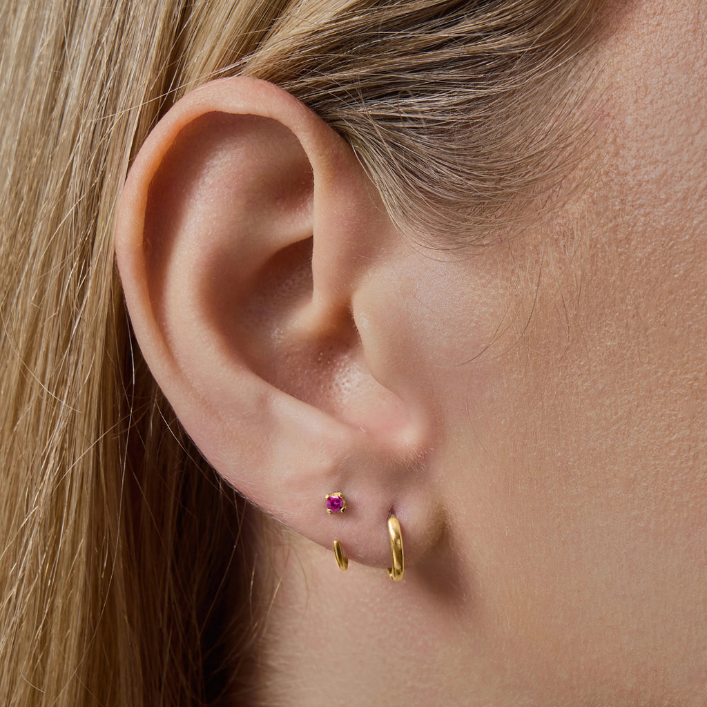 Stay Close Ruby Hoops