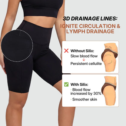 Pocket 3D Anti-Cellulite Sculpting Short Leggings