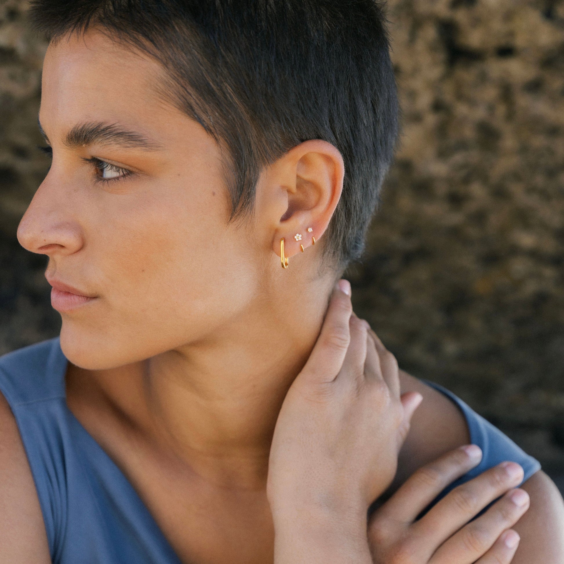 Stay Close Moonstone Hoops