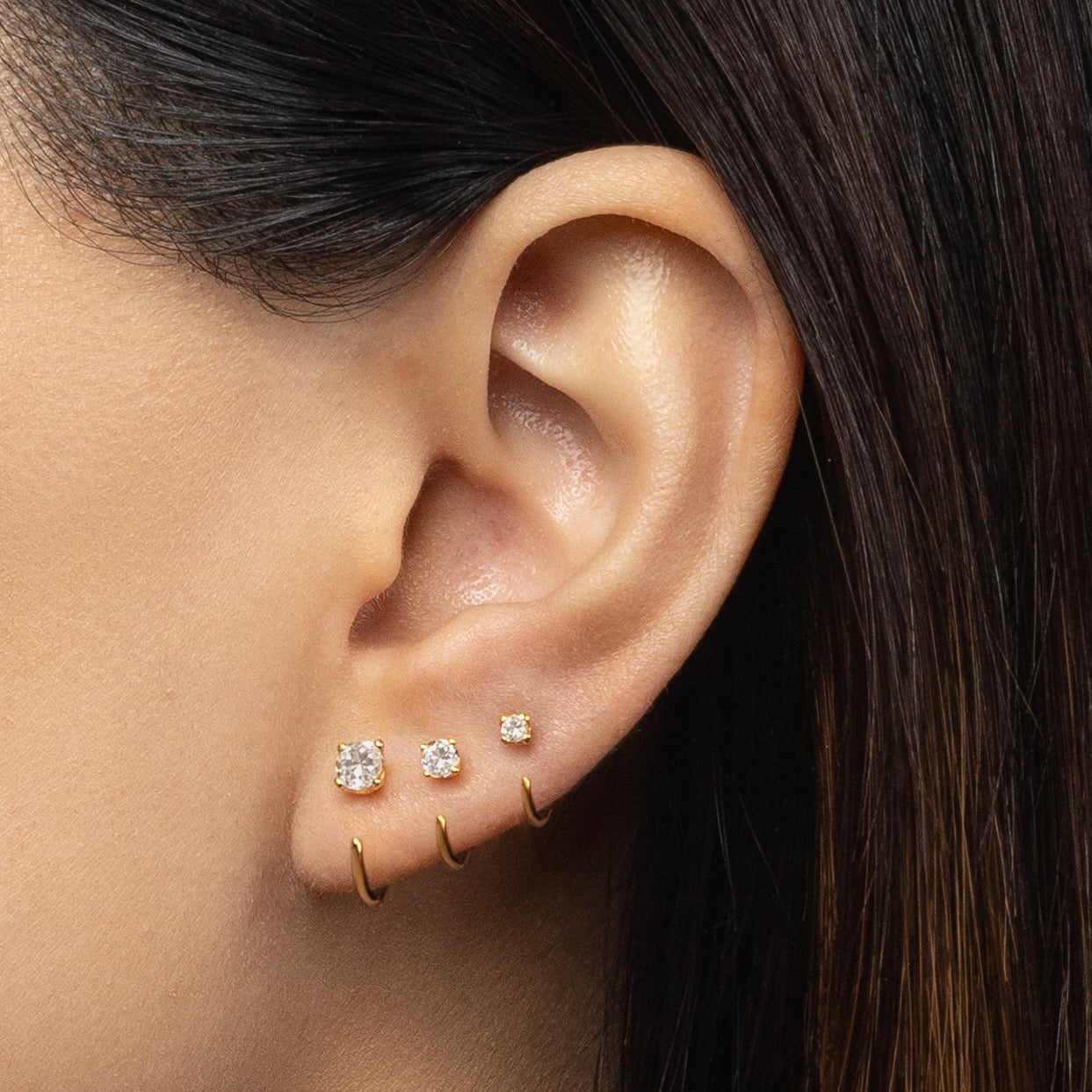 Stay Close Moissanite Hoops - 3mm