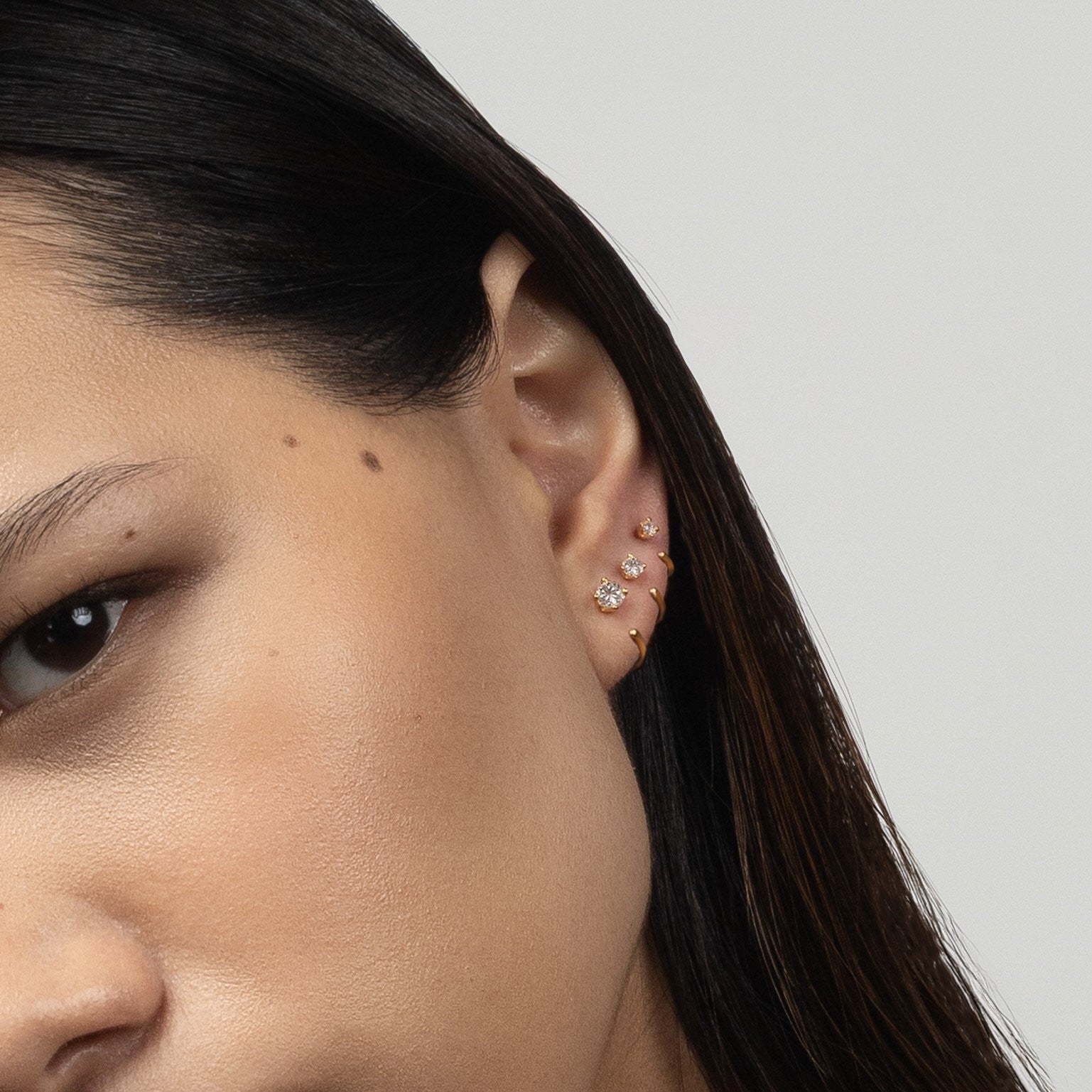 Stay Close Moissanite Hoops - 4mm