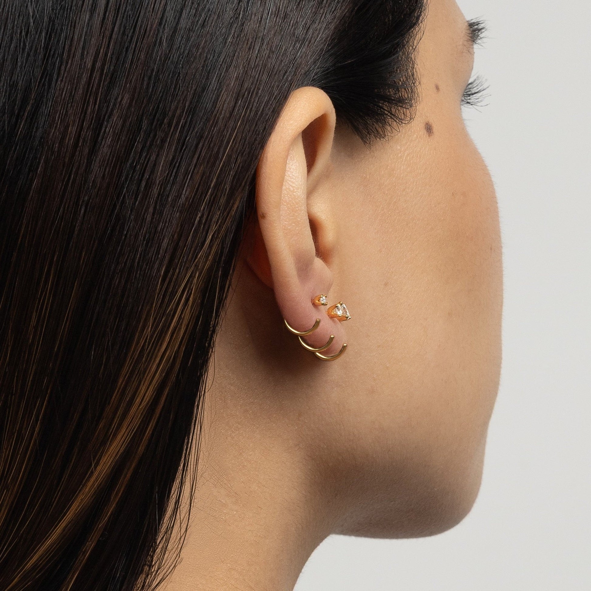 Stay Close Moissanite Hoops - 4mm