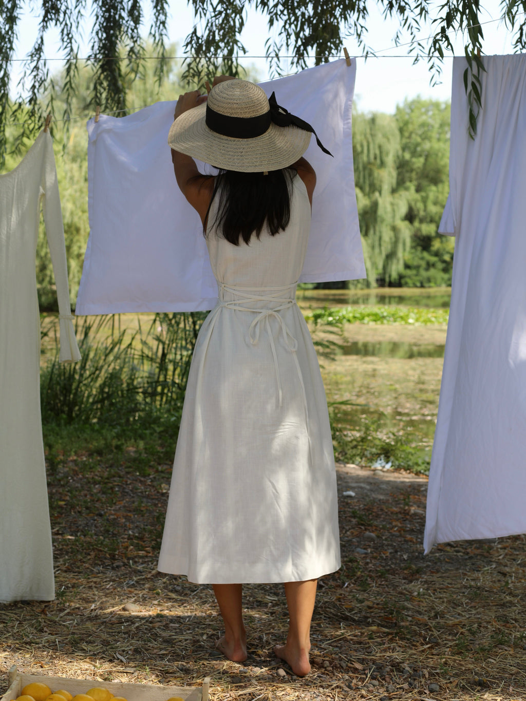 Aria Waist-Tie Midi Dress