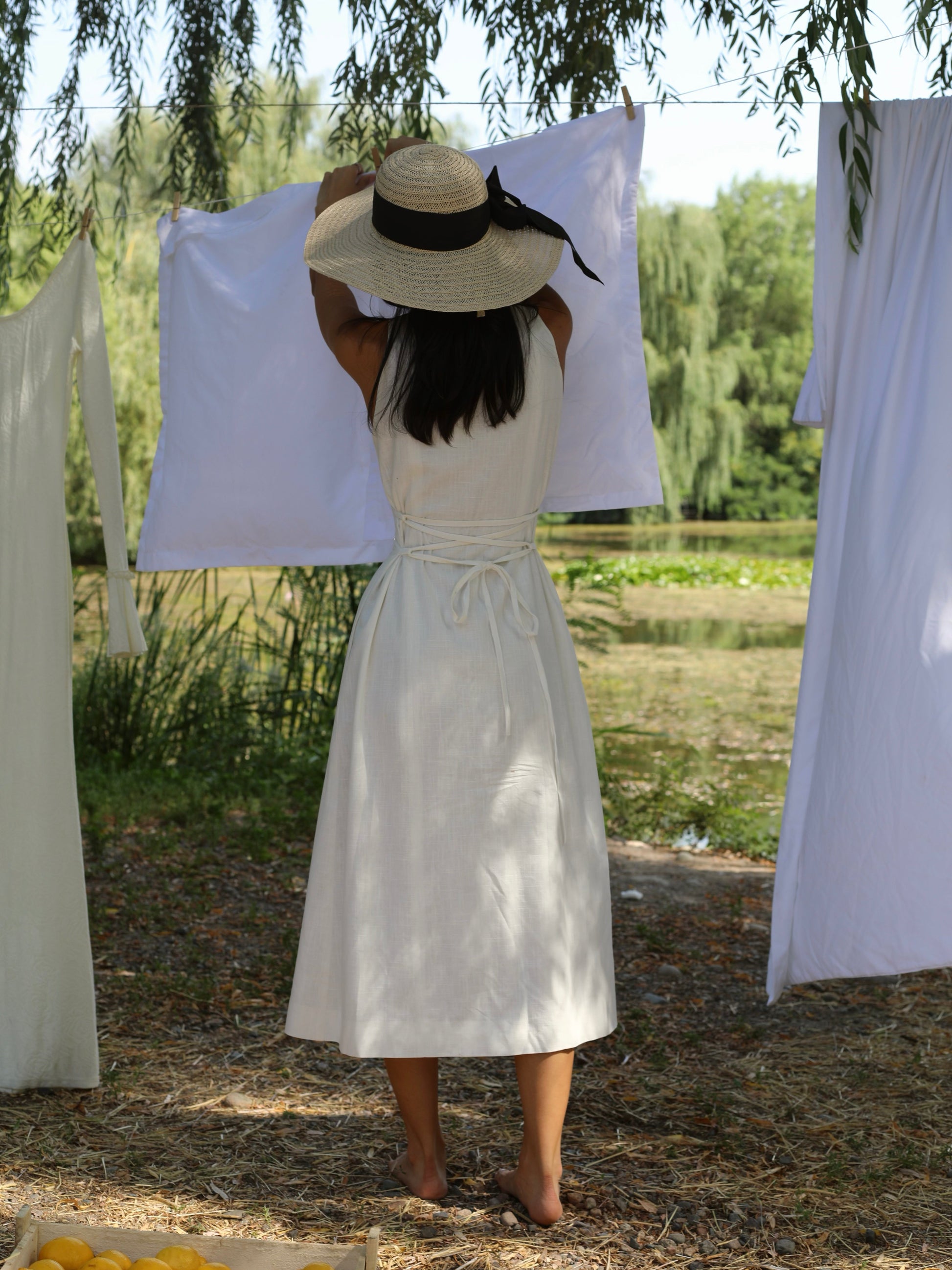 Aria Waist-Tie Midi Dress