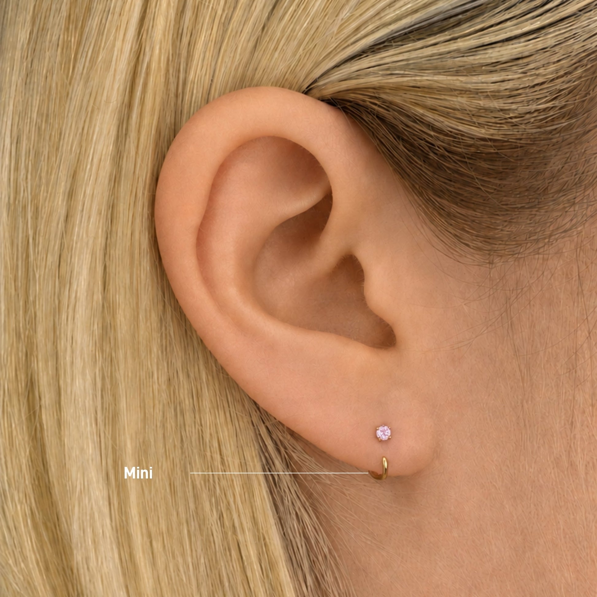 Stay Close Pink Sapphire Hoops