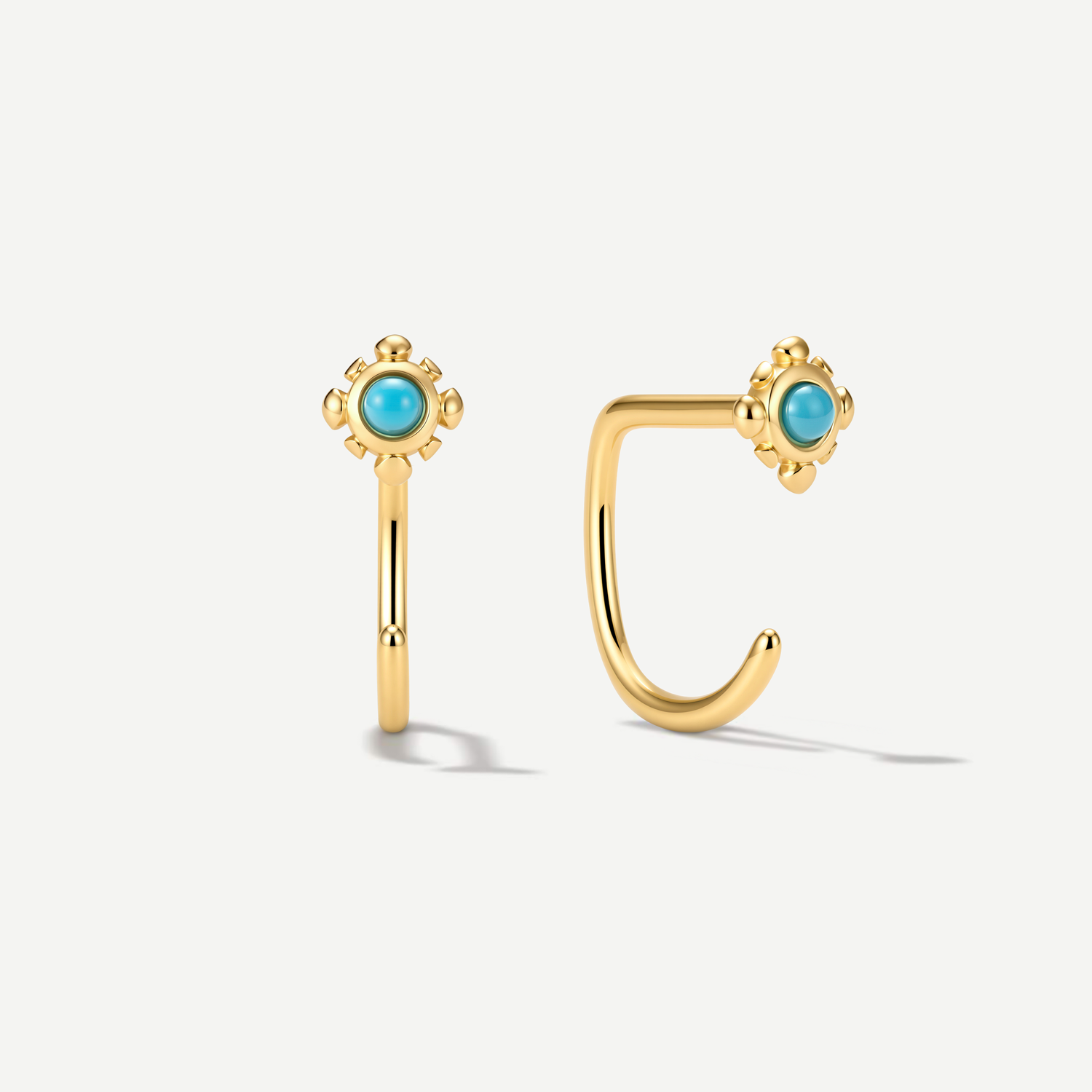 Stay Close Boho Turquoise Hoops