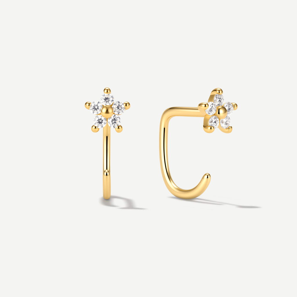 Stay Close Flower Hoops