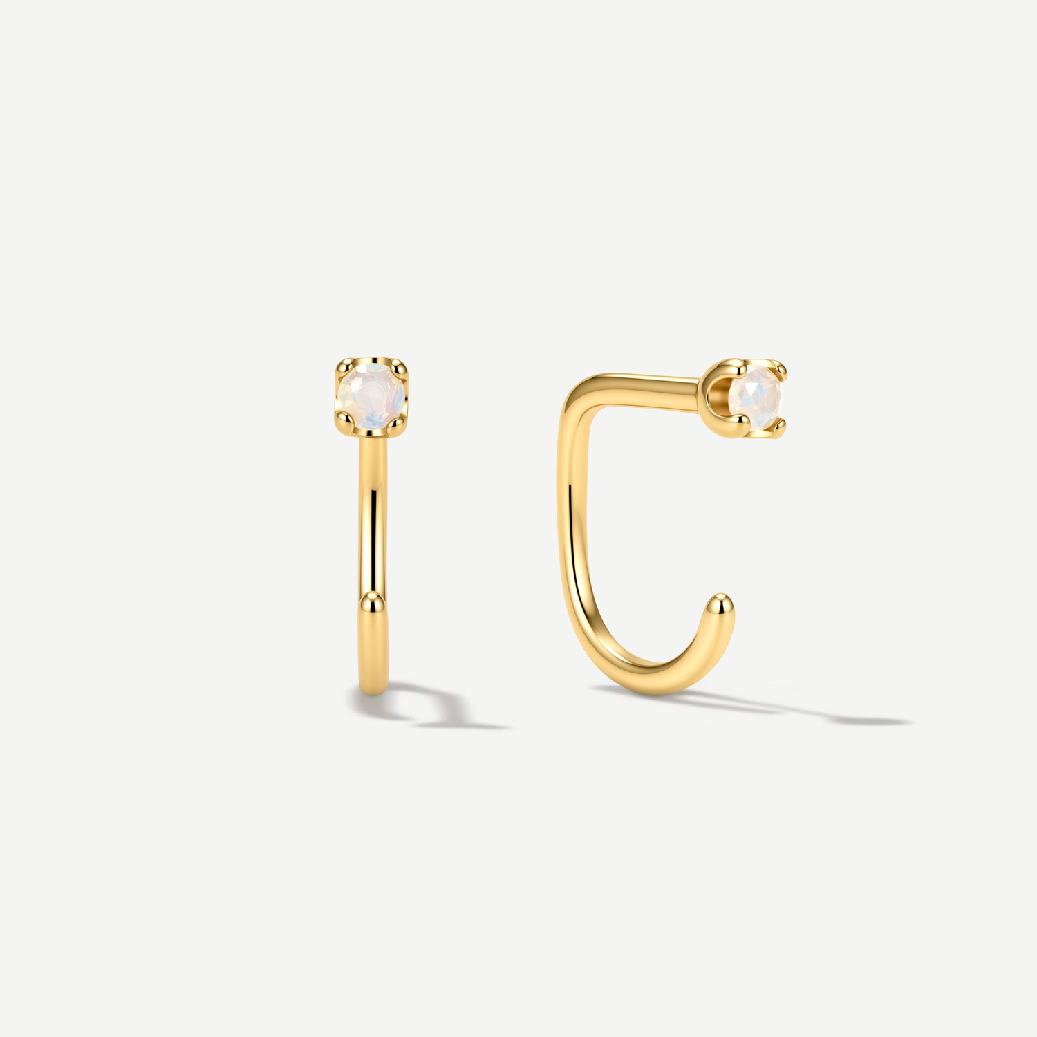 Stay Close Moonstone Hoops
