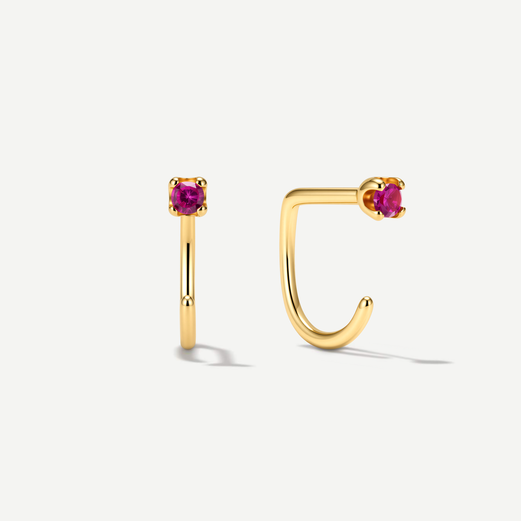 Stay Close Ruby Hoops