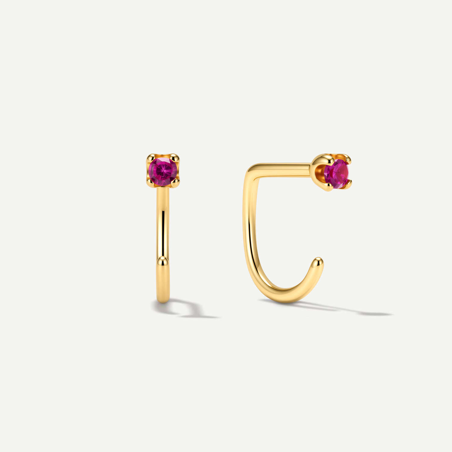 Stay Close Ruby Hoops