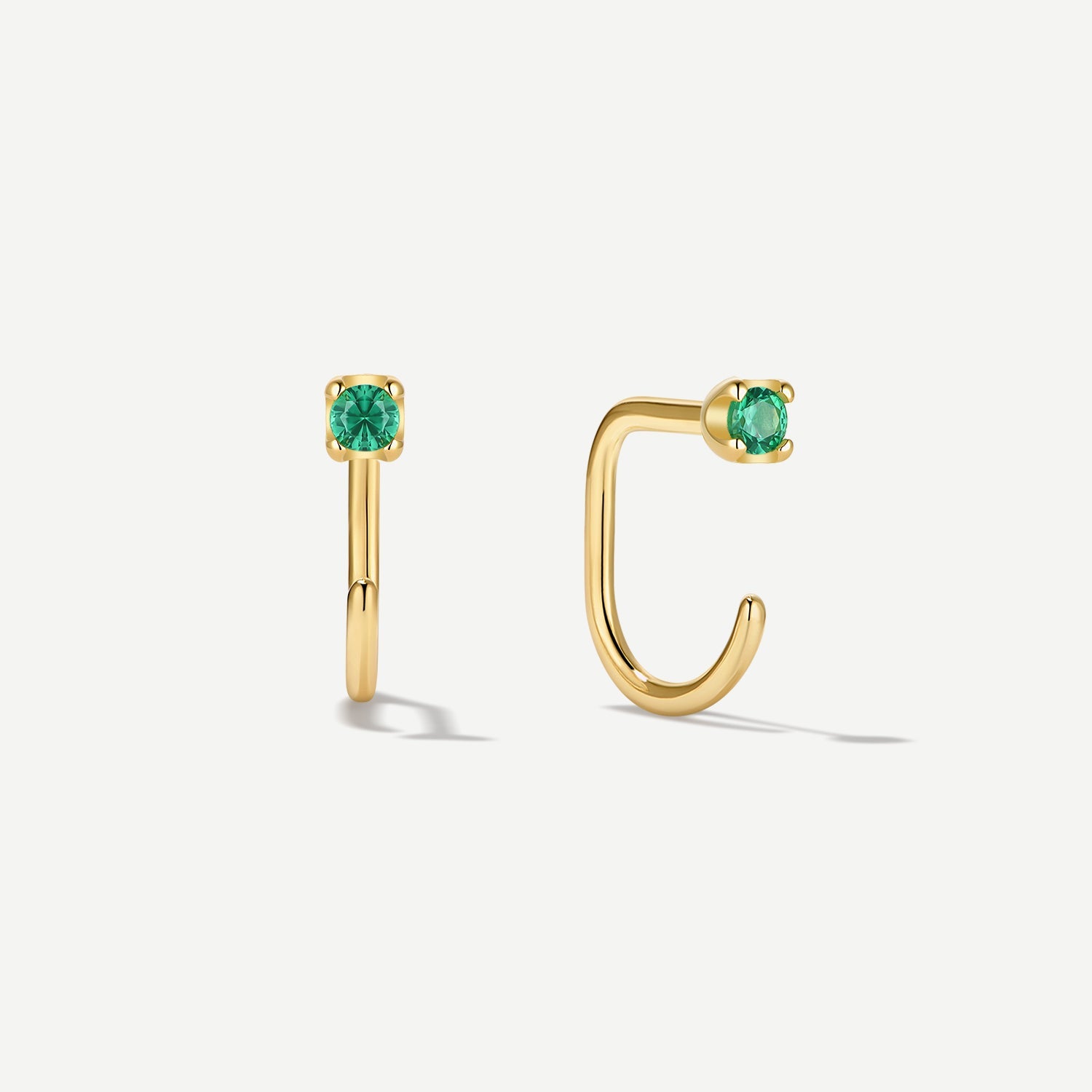 Stay Close Emerald Hoops