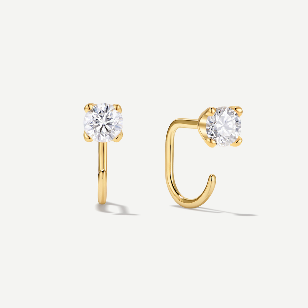 Stay Close Moissanite Hoops - 4mm