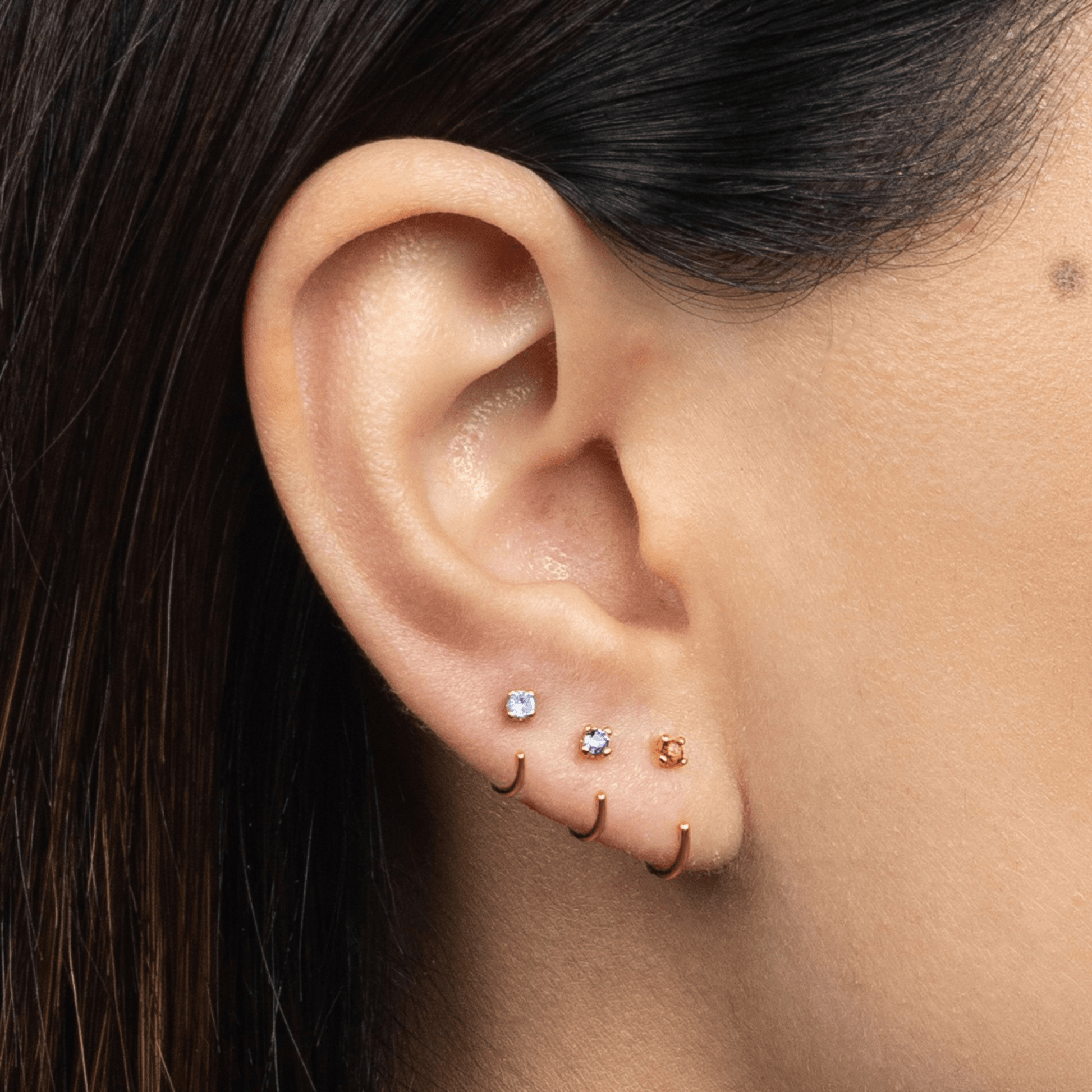 Stay Close Amethyst Hoops