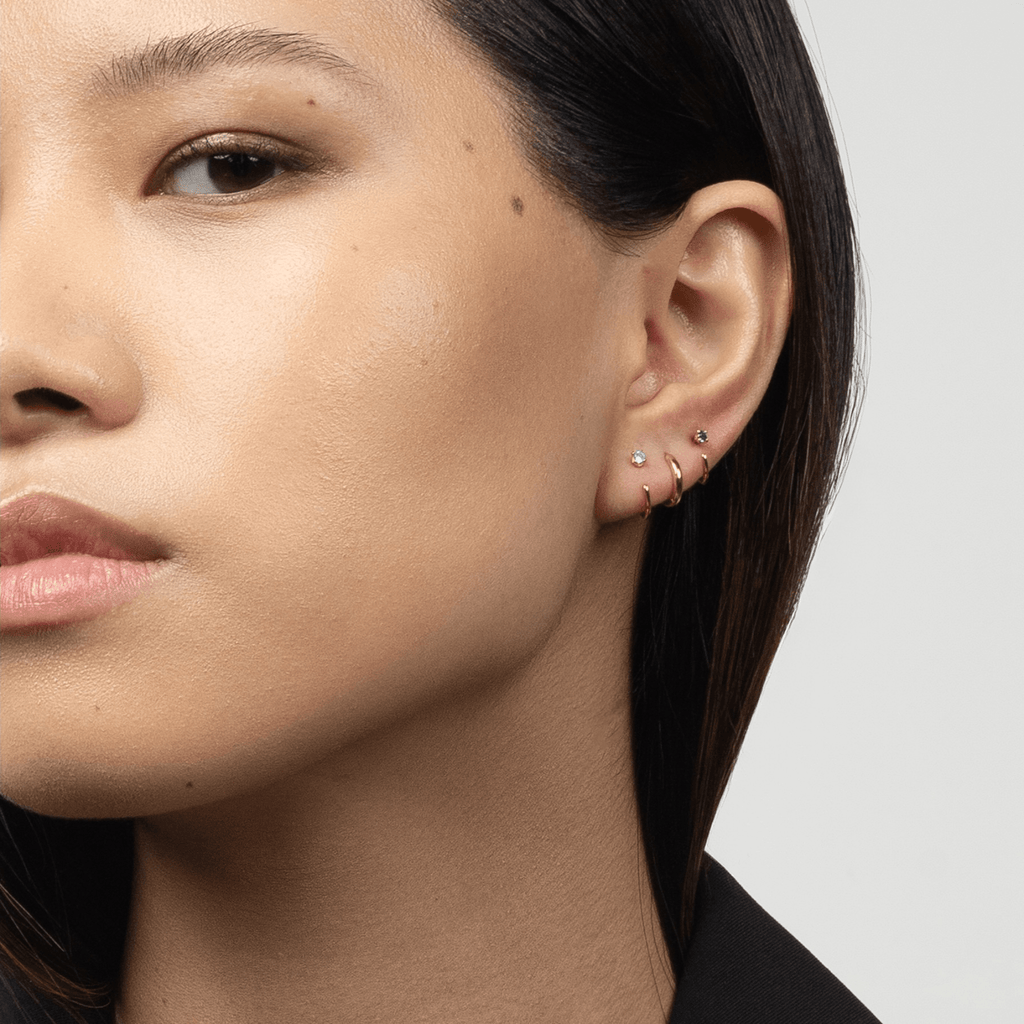 Stay Close Aquamarine Hoops