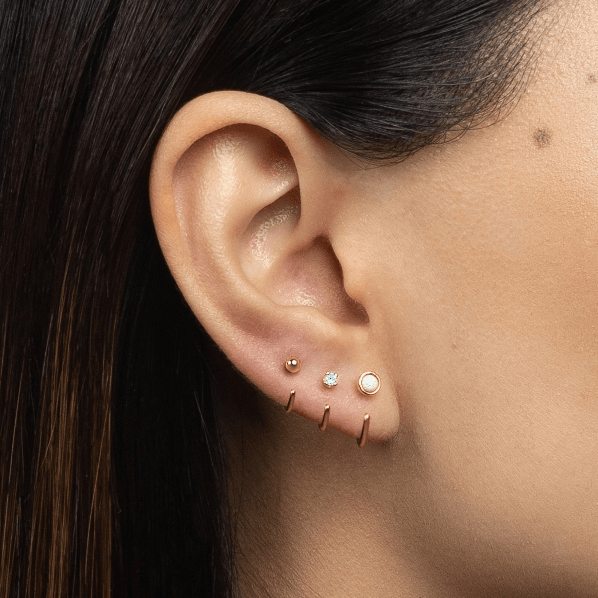 Stay Close Aquamarine Hoops