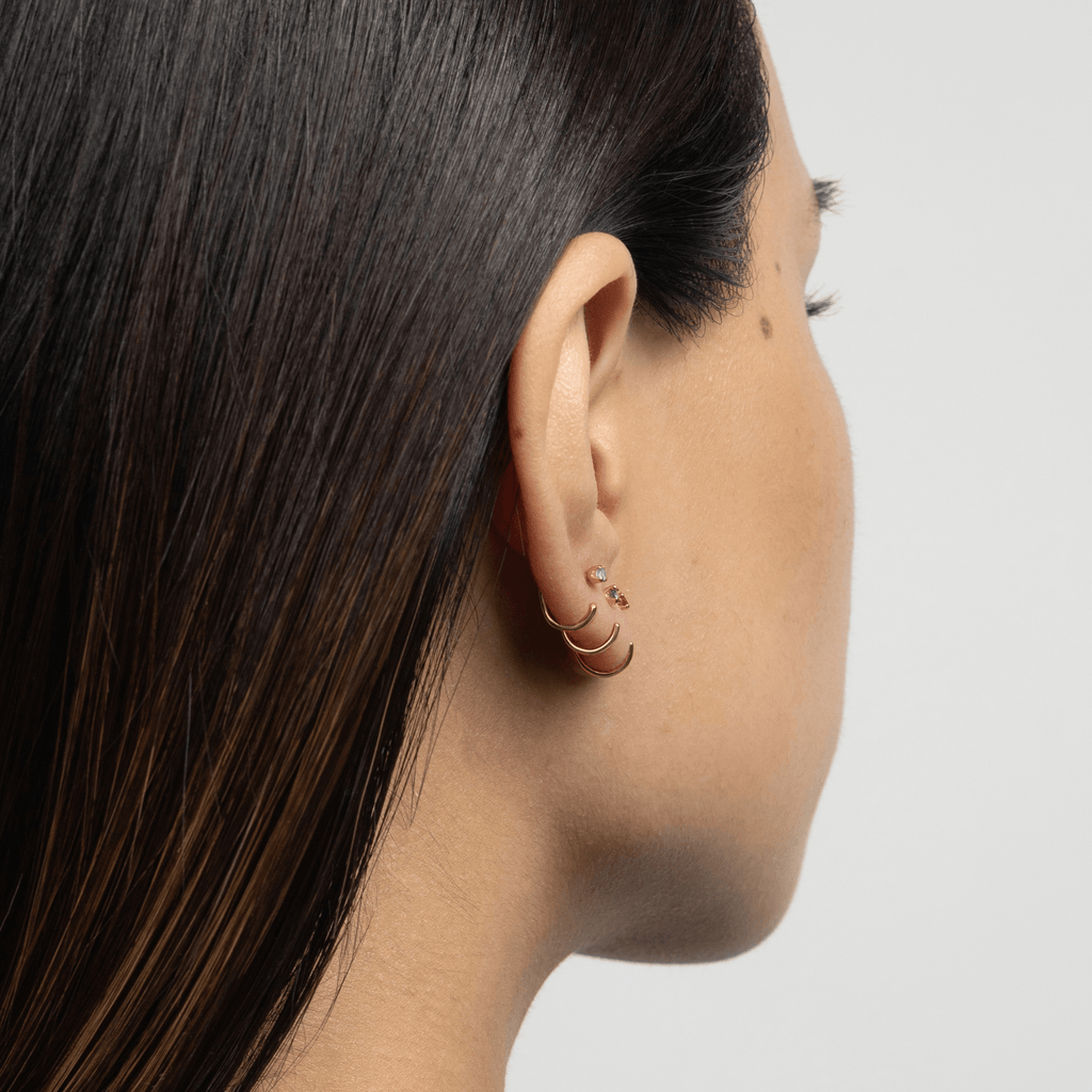 Stay Close Aquamarine Hoops