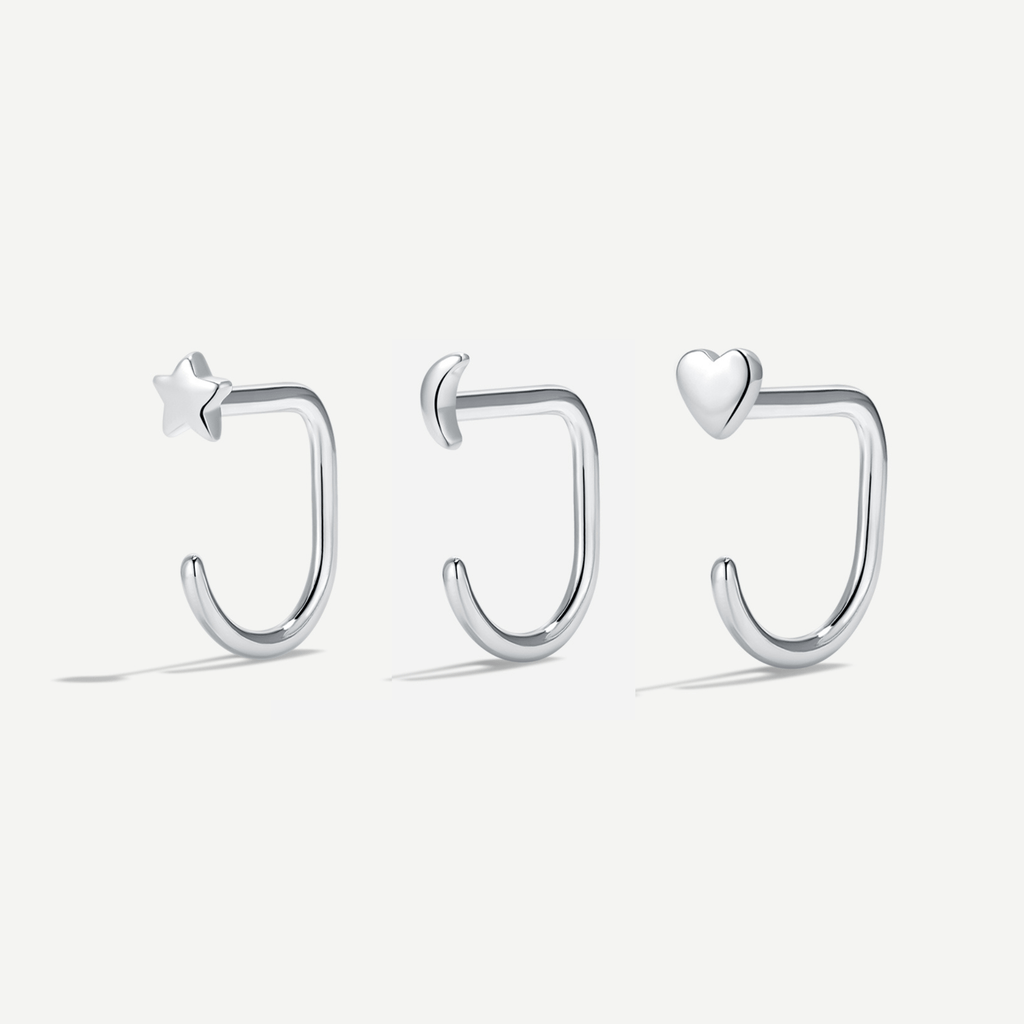 Stay Close Charm Hoops Set