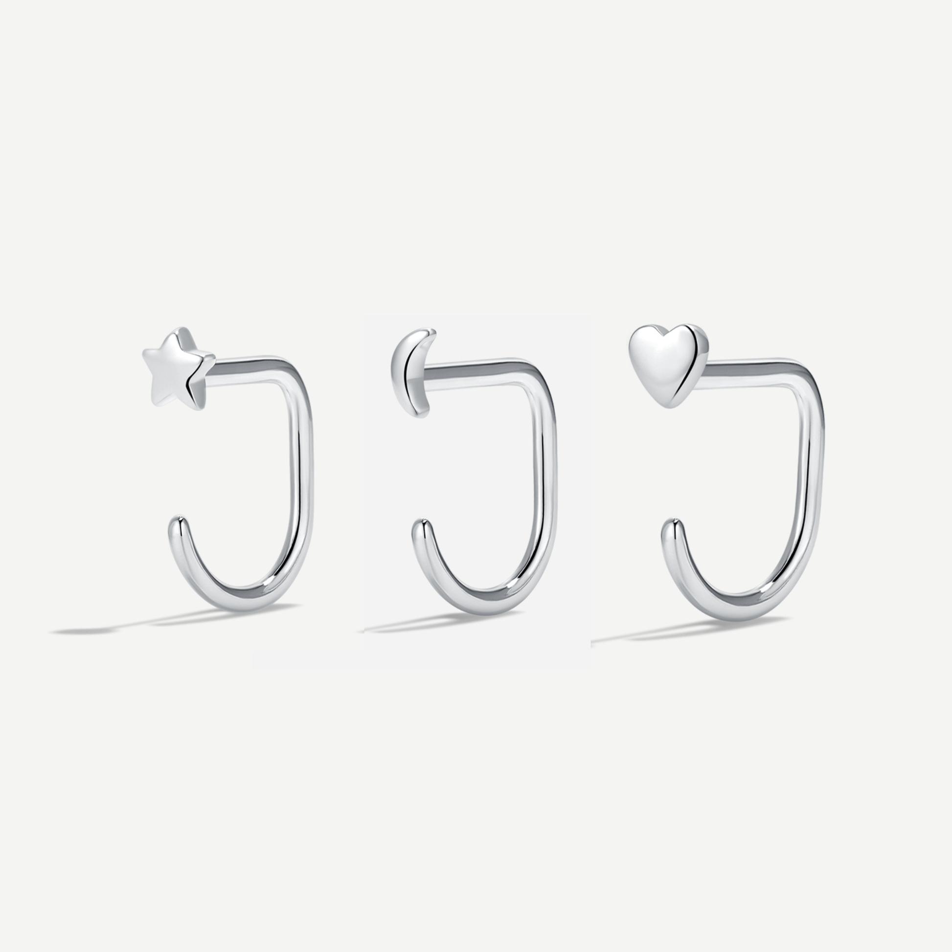 Stay Close Charm Hoops Set