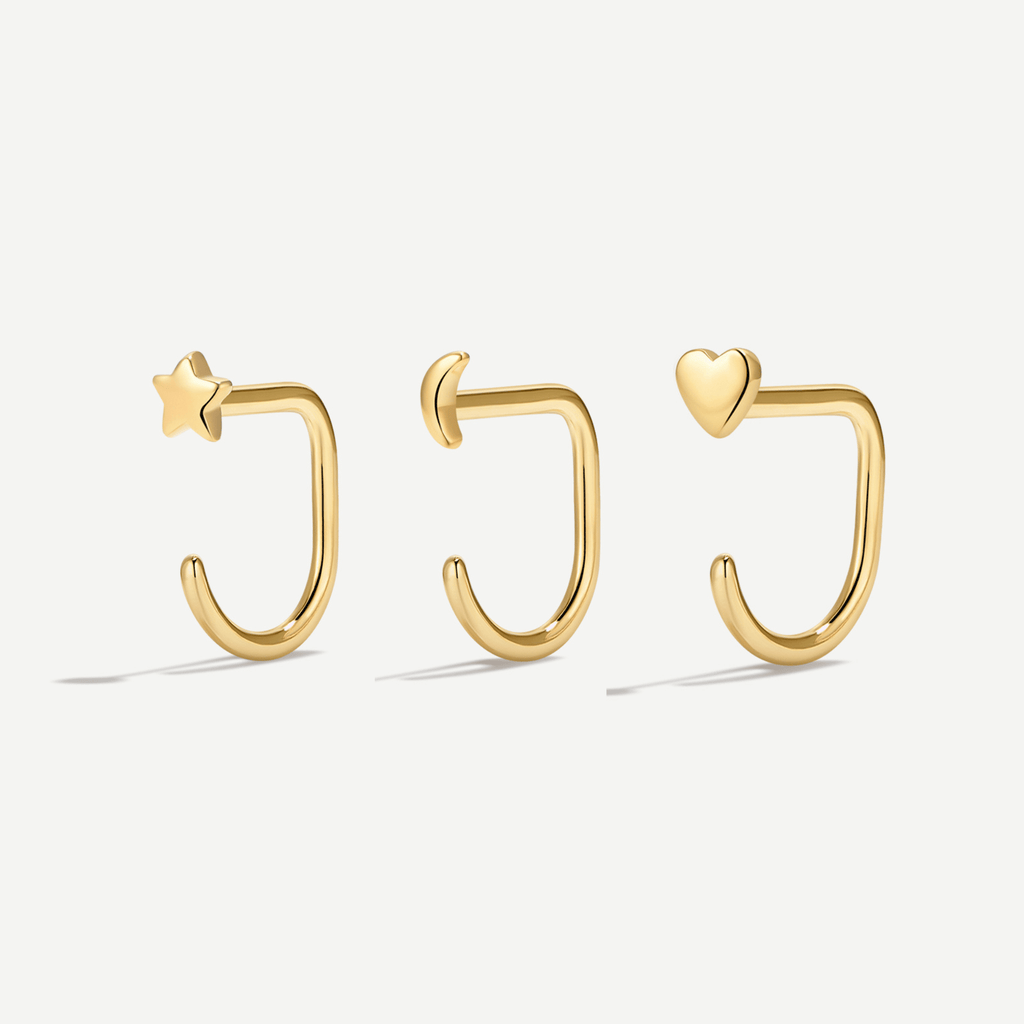Stay Close Charm Hoops Set