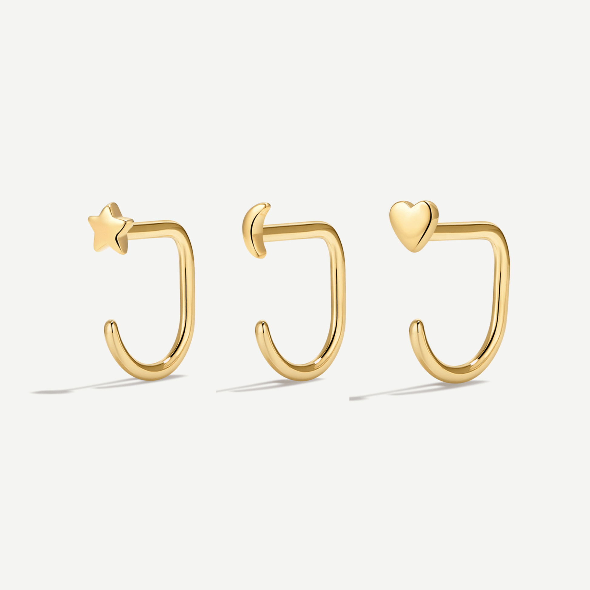 Stay Close Charm Hoops Set
