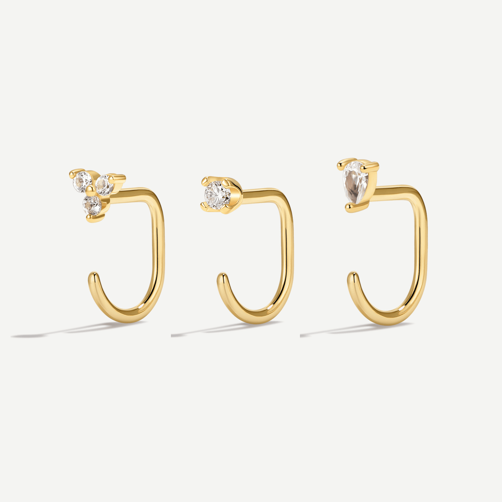 Stay Close Gem Hoops Set