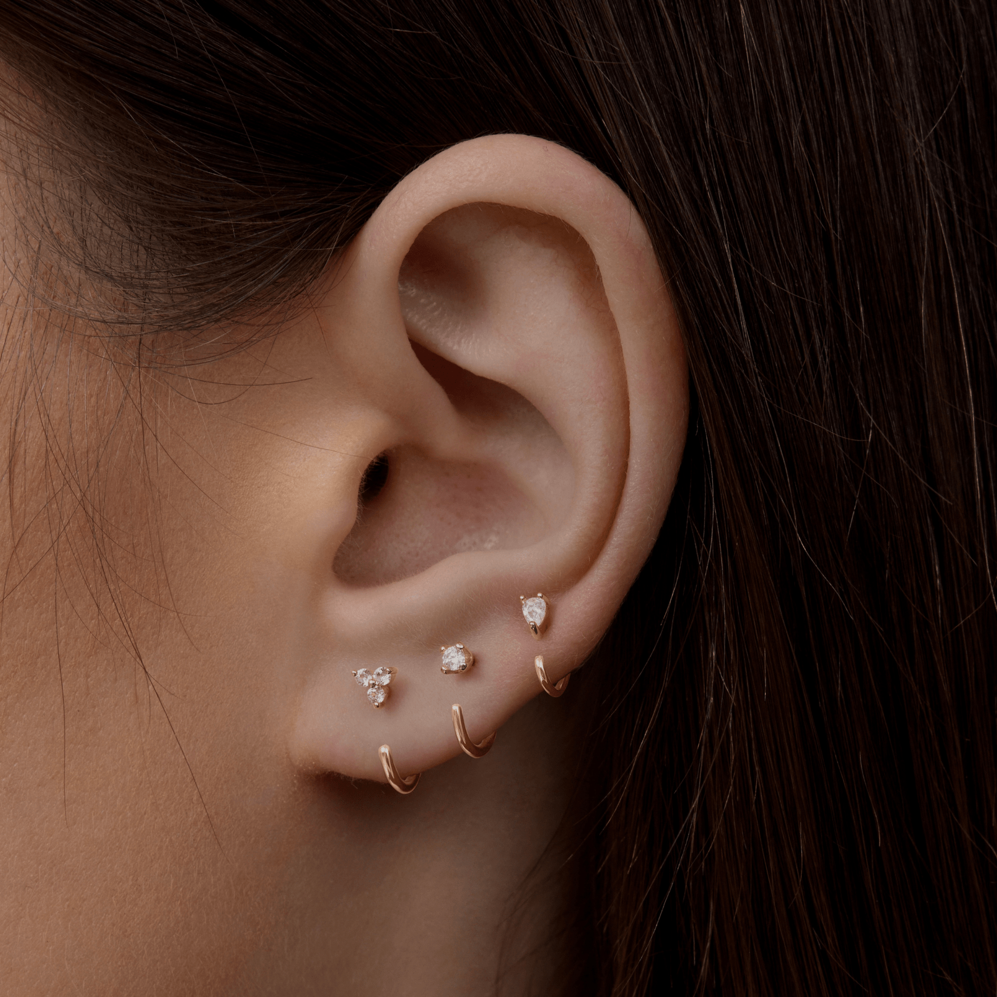 Stay Close Gem Hoops Set