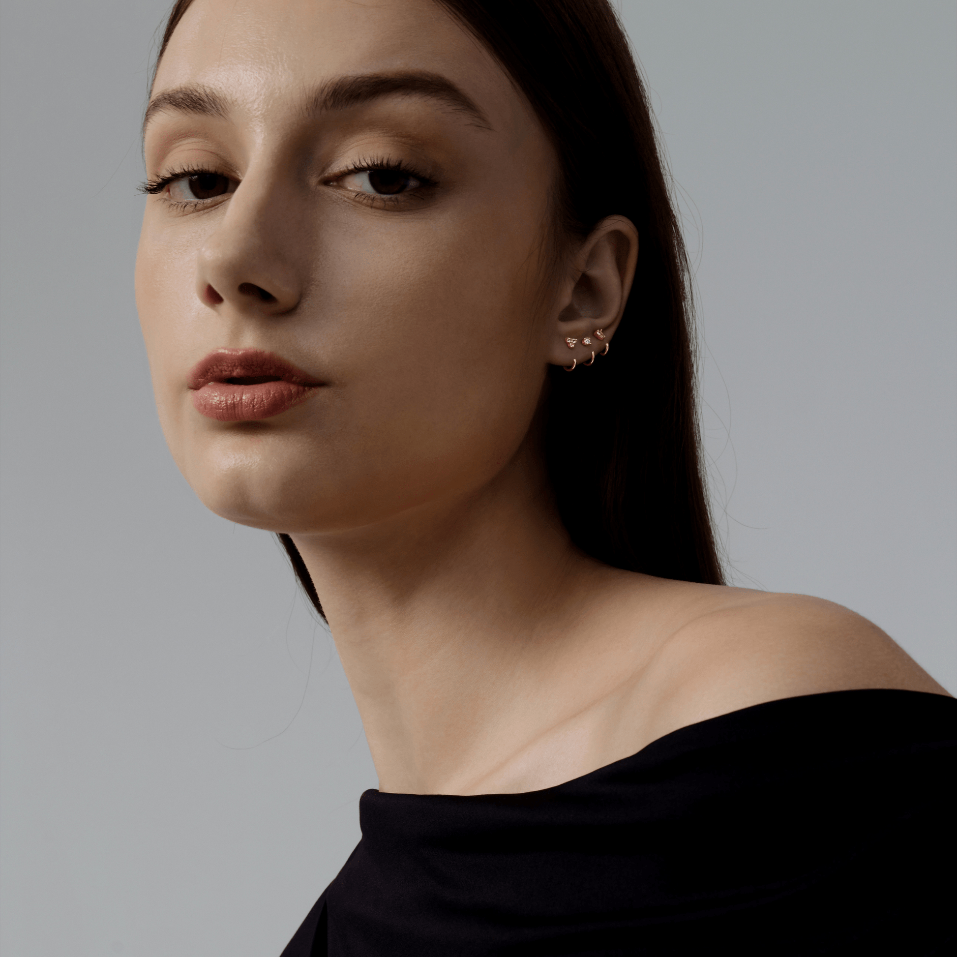 Stay Close Gem Hoops Set