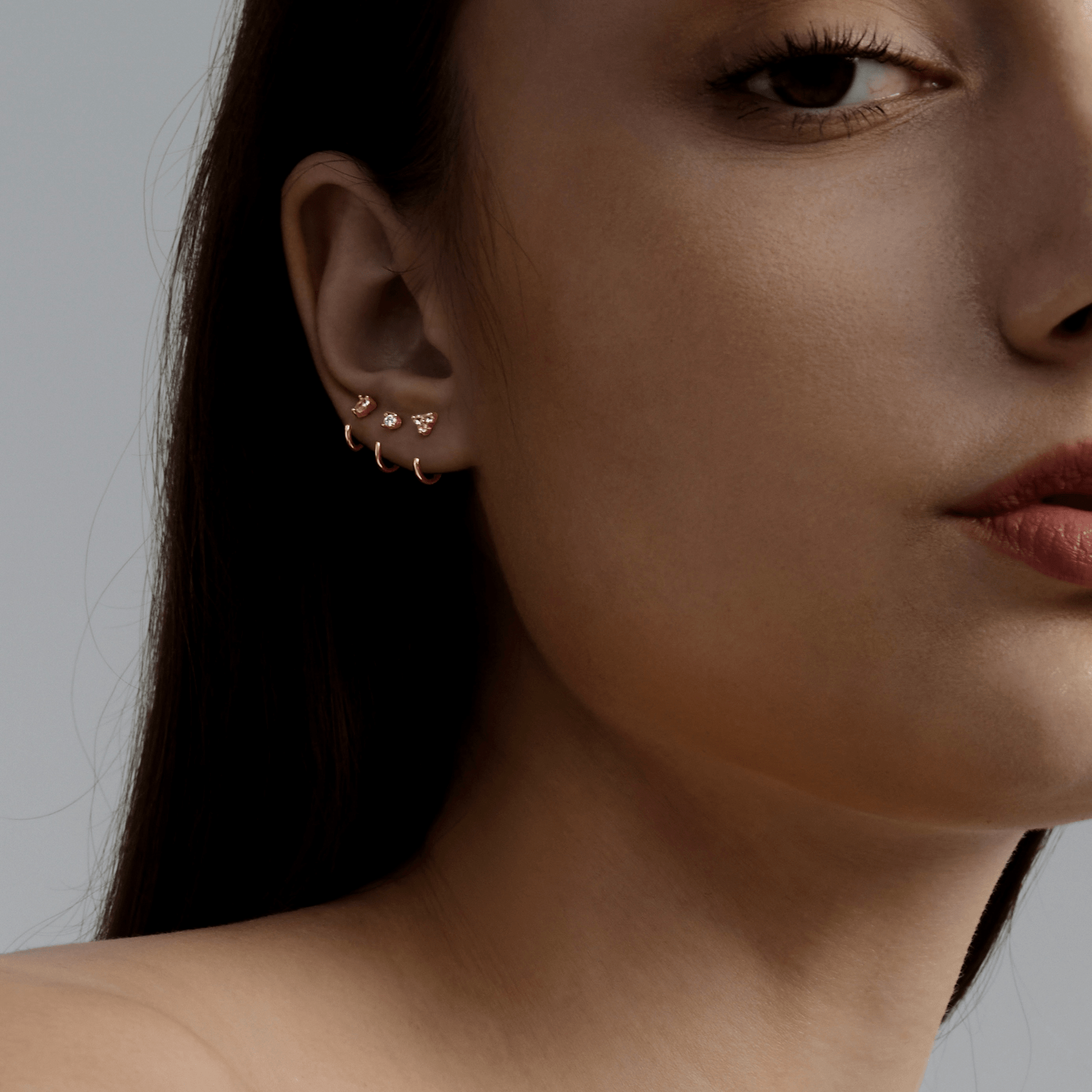 Stay Close Gem Hoops Set
