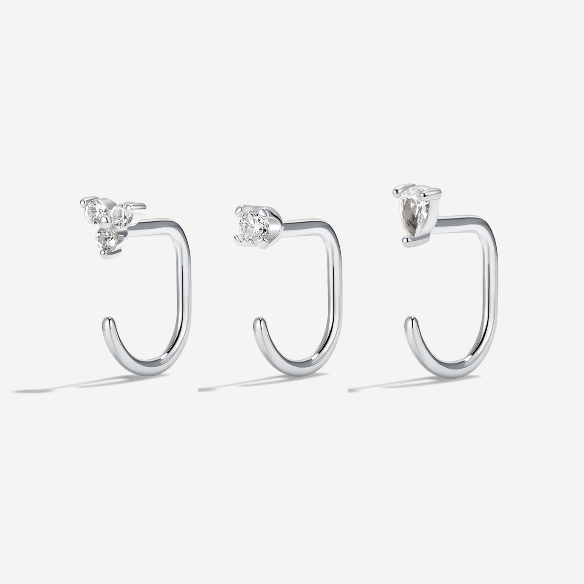 Stay Close Gem Hoops Set