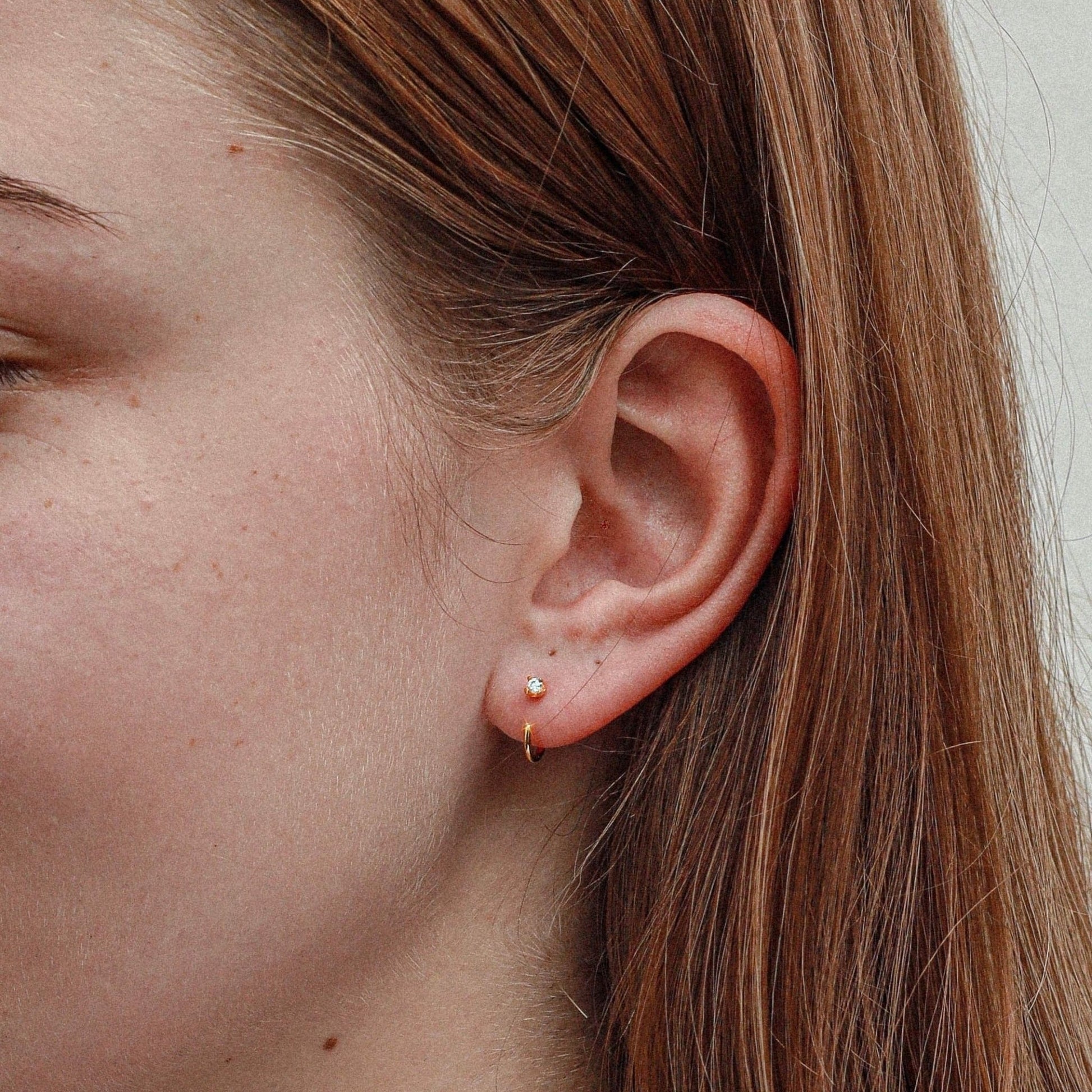 Stay Close Moissanite Hoops - 2mm