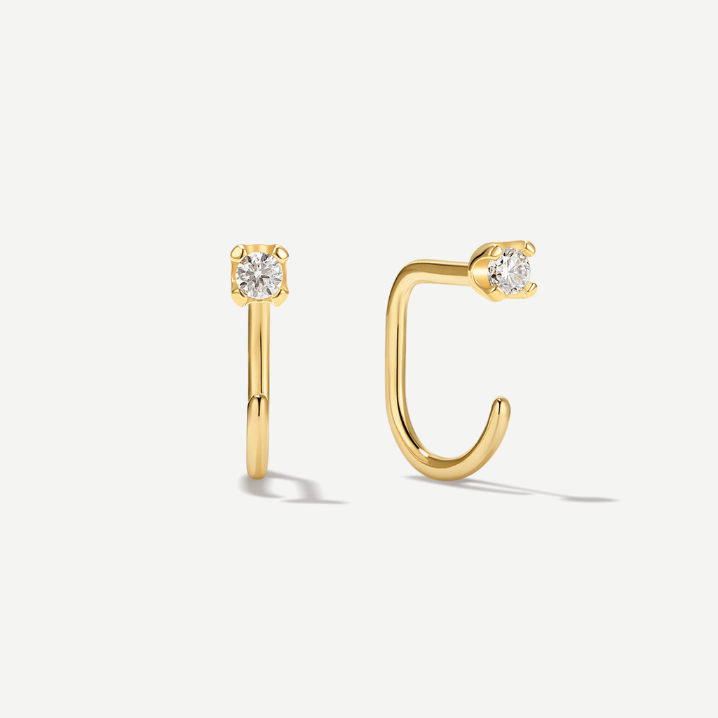 Stay Close Moissanite Hoops - 2mm