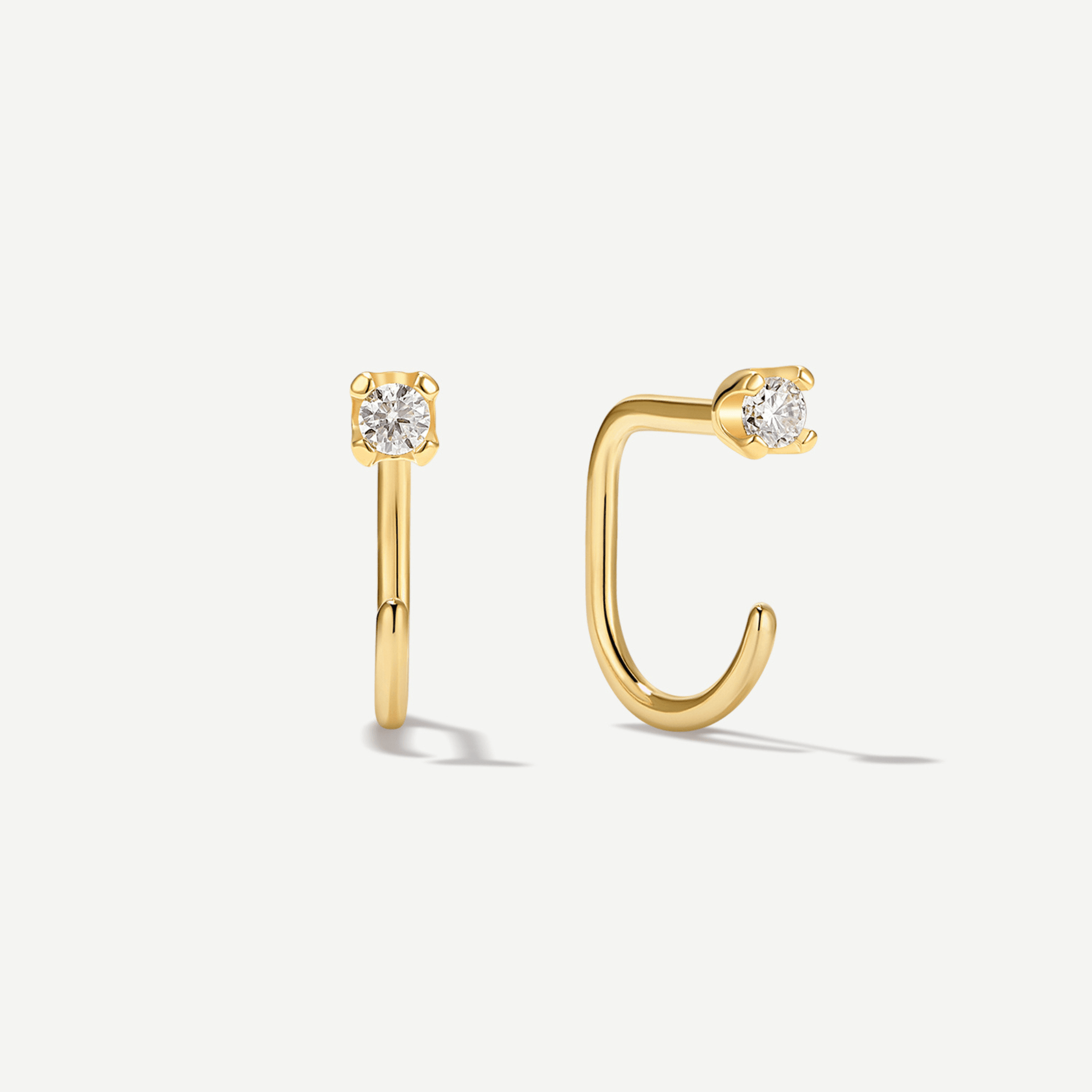 Stay Close Moissanite Hoops - 2mm