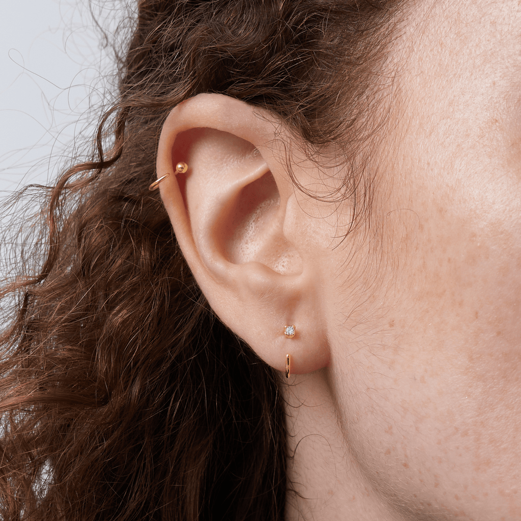 Stay Close Moissanite Hoops - 2mm