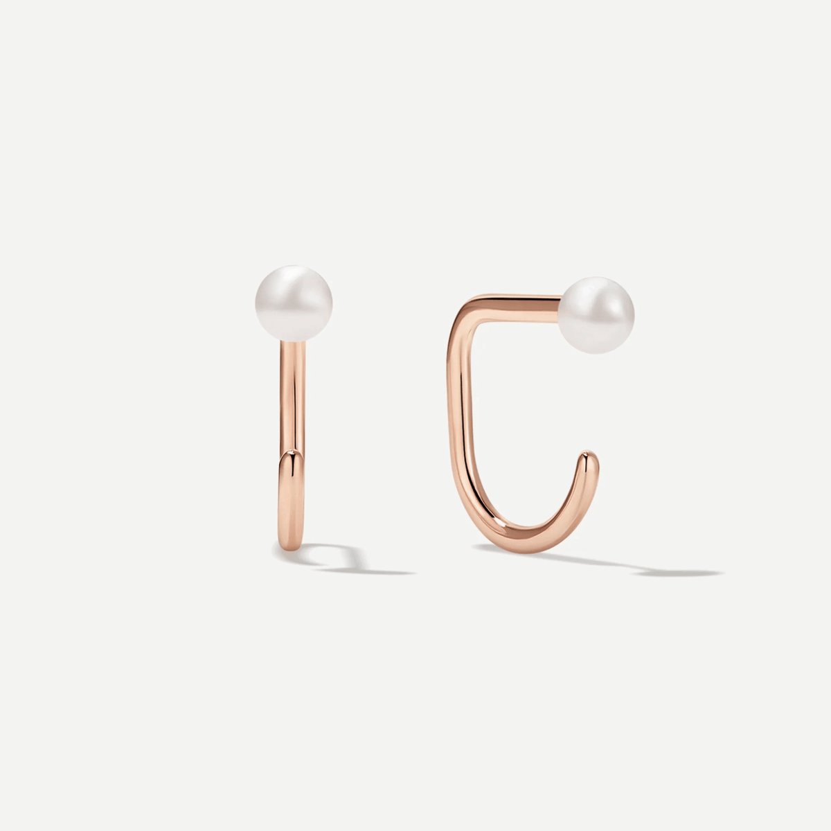Pearl Contour Hoops