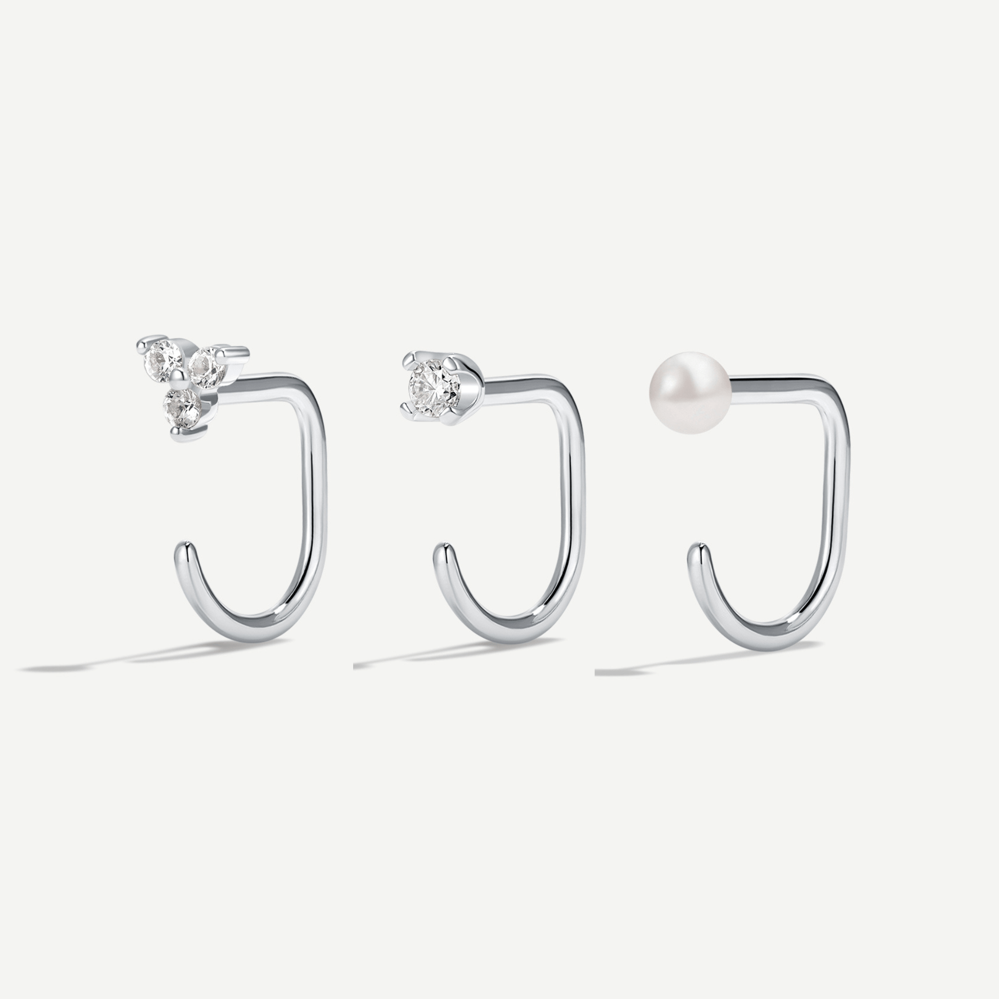 Stay Close Pearl Hoops Set