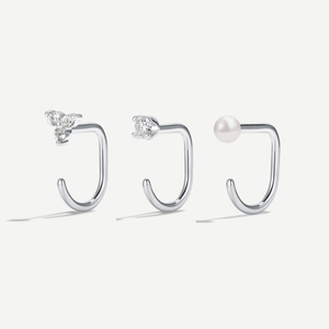 Pearl Contour Trio - Silver