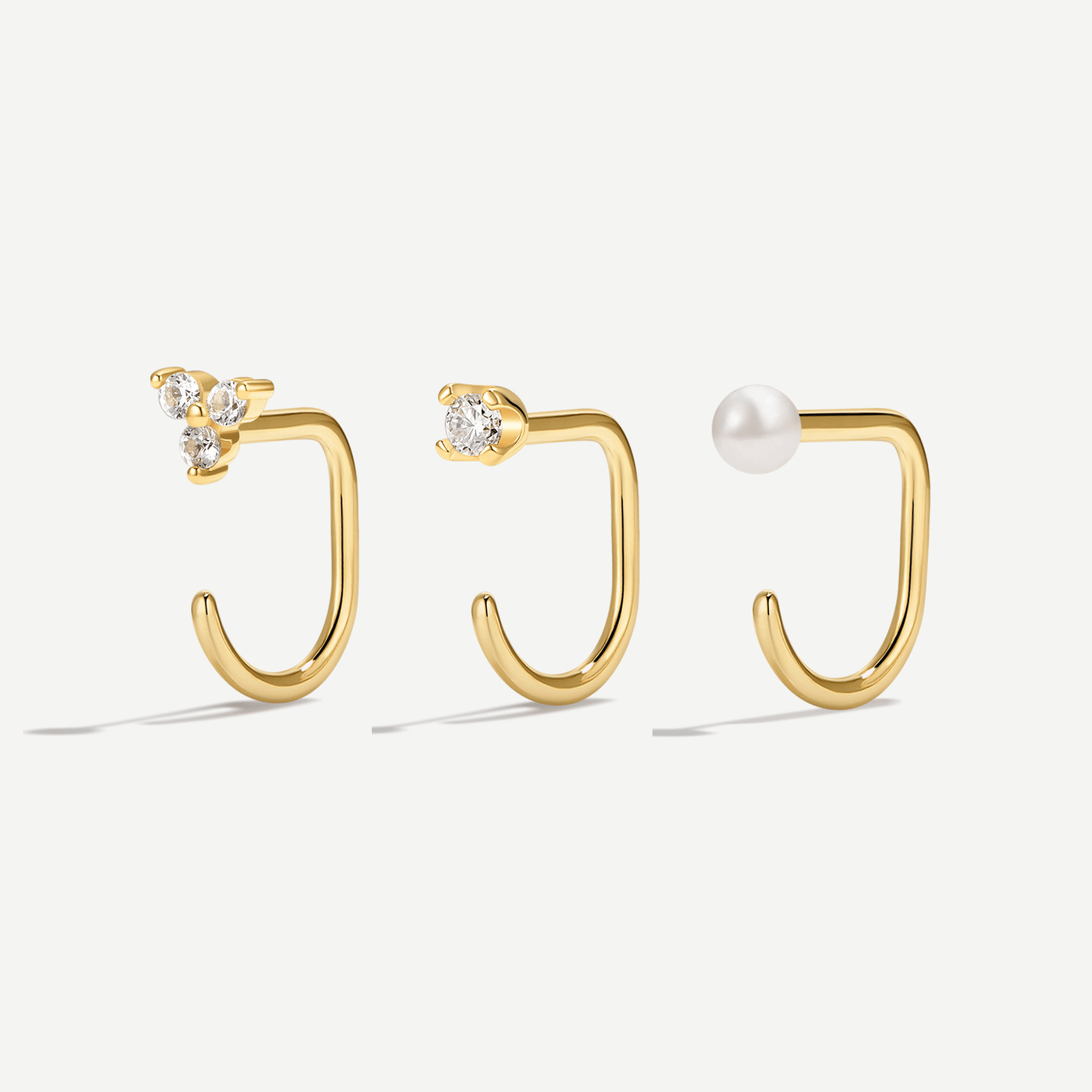 Stay Close Pearl Hoops Set