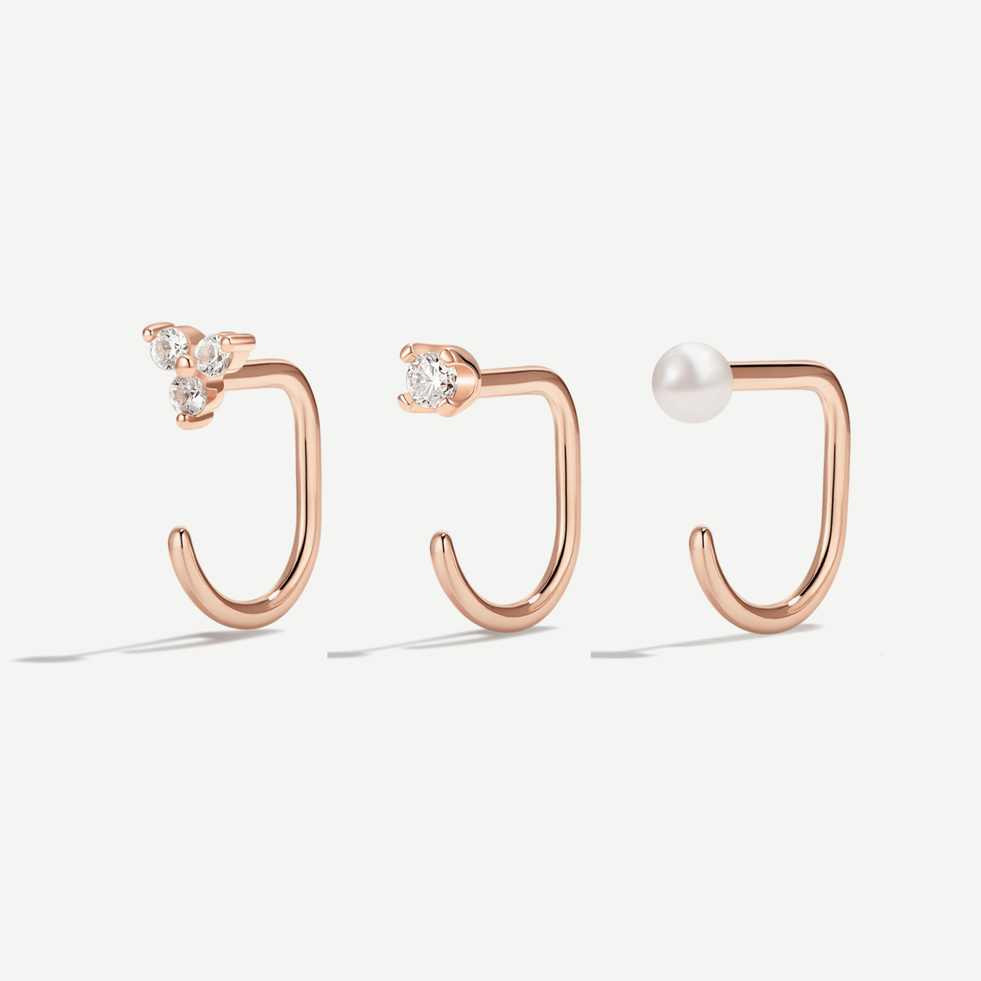 Stay Close Pearl Hoops Set