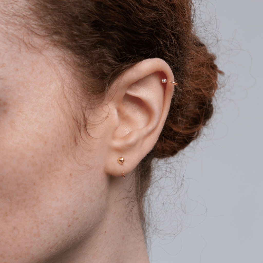 Stay Close Puffy Heart Hoops