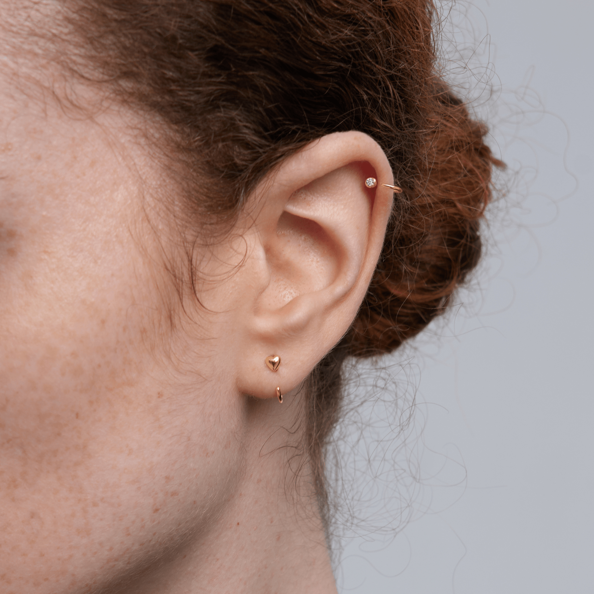 Stay Close Puffy Heart Hoops